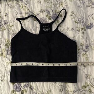 Black Ribbed Tank Top